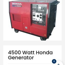 Ex 4500 Honda generator