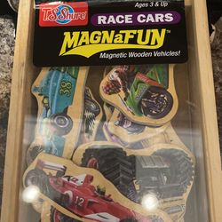 Magnetic Wooden Race Cars