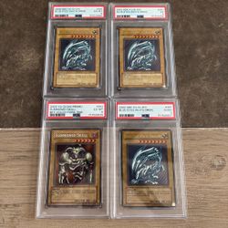 All 4 PSA Graded Yu-Gi-Oh Cards