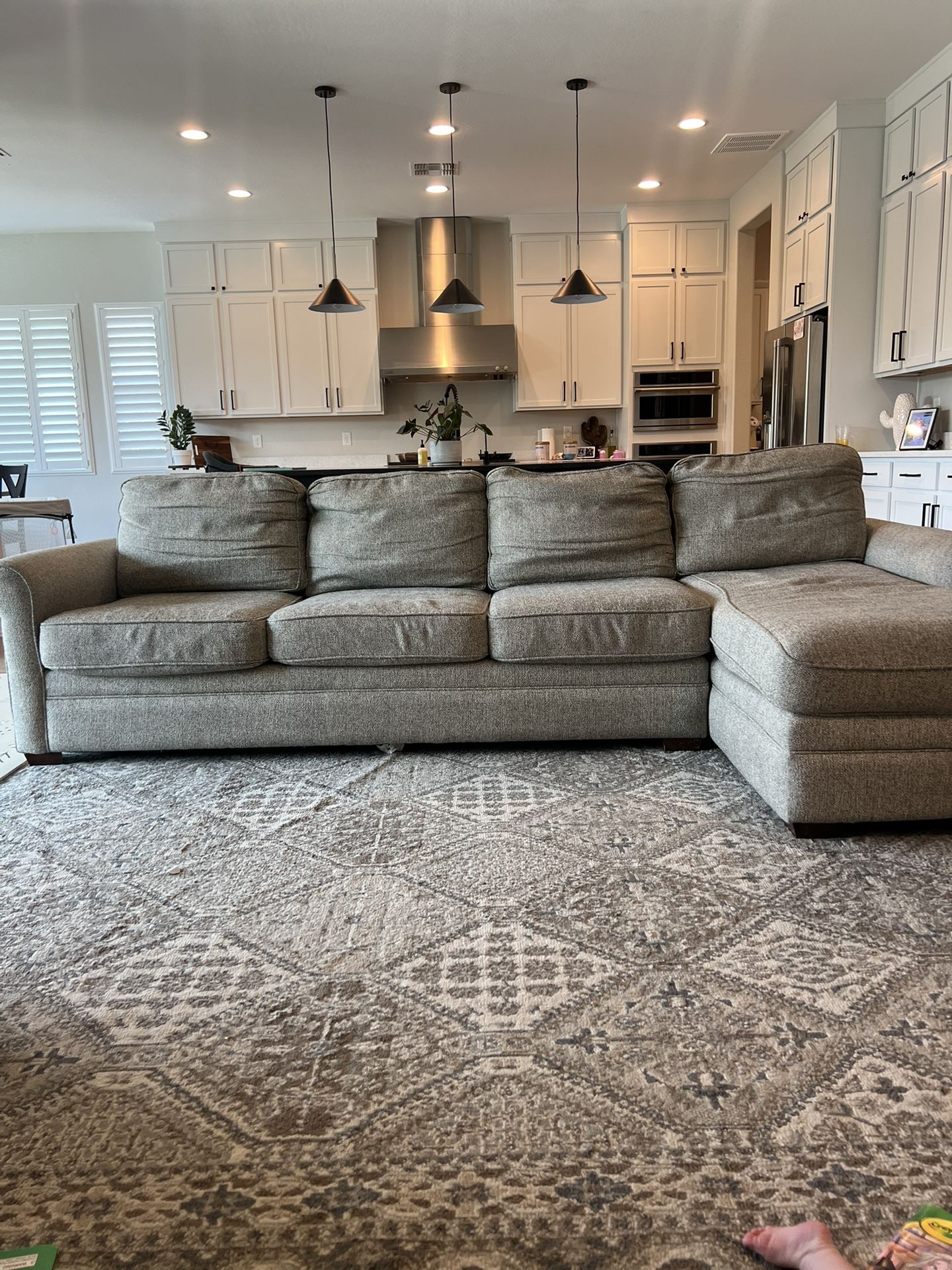 Grey Sectional 10 Ft