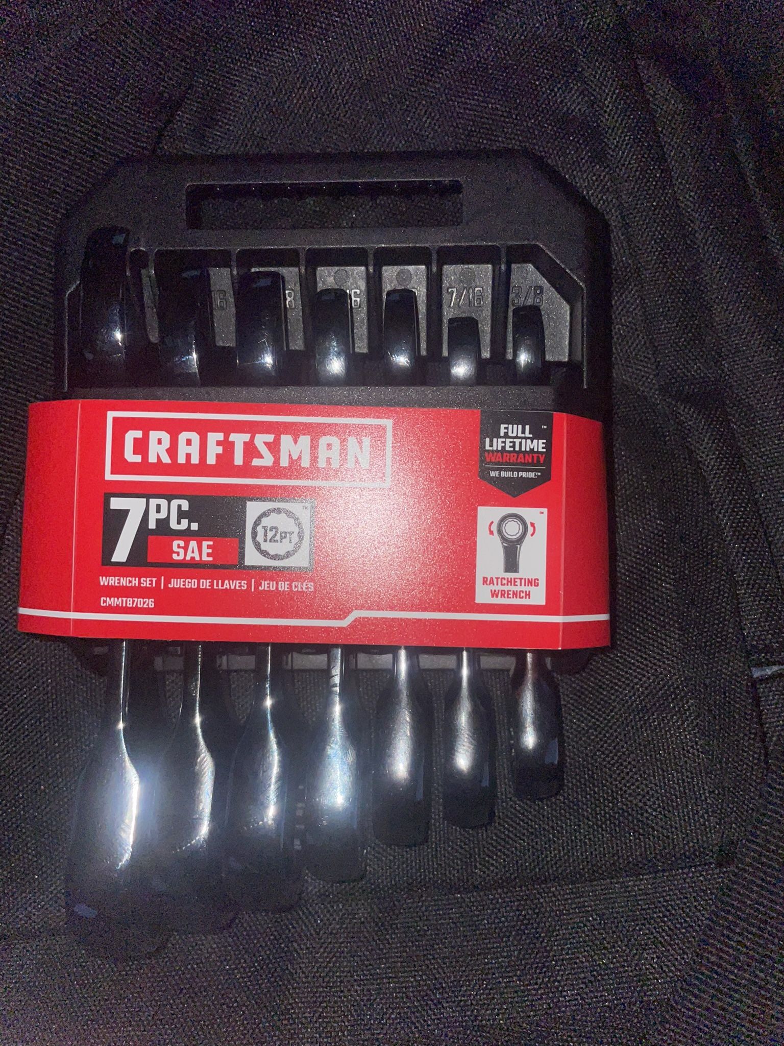 Craftsman 7 Pc Stubby Ratcheting Wrench Set SAE