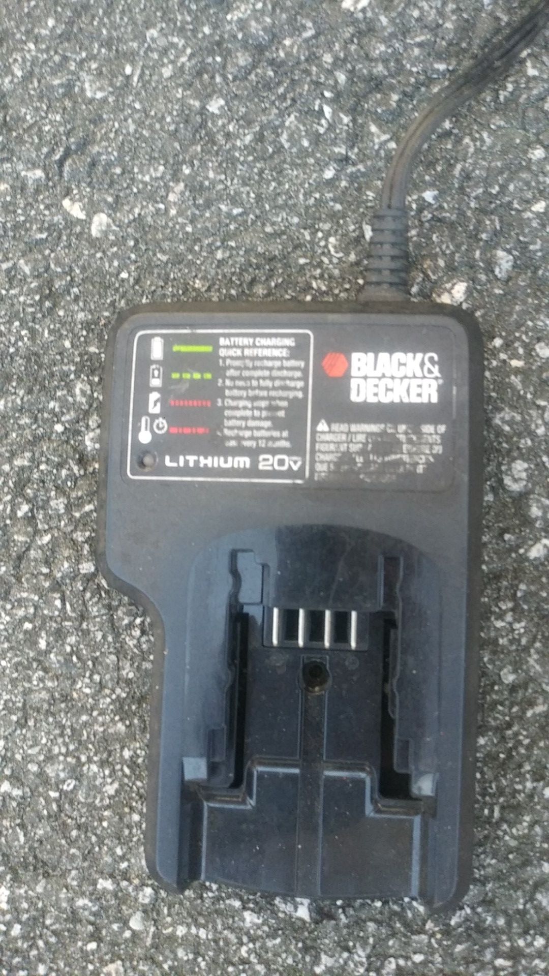 Black and Decker drill charger