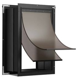 NEW Extra Extra Large Dog Door for Wall Aluminum 2 Flaps and Locking Door for Pets up to 220 Pounds New, Open Box