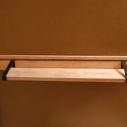 Rustic Towel Rack & Shelf Set