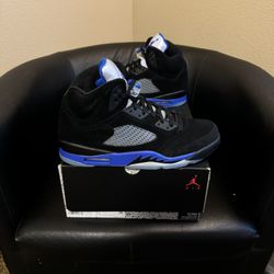 Brand new Air Jordan Racer Blue 5’s size 13 with original boxes and proof of purchase. No trades cash is king and price is firm. 