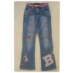 Girls Baby Phat Denim Jeans with Red Details