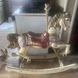 Solid Wood Carousel Rocking Horse If You Love Doing Projects, This Is A Beautiful Project To Do Even Adult Could Go On It