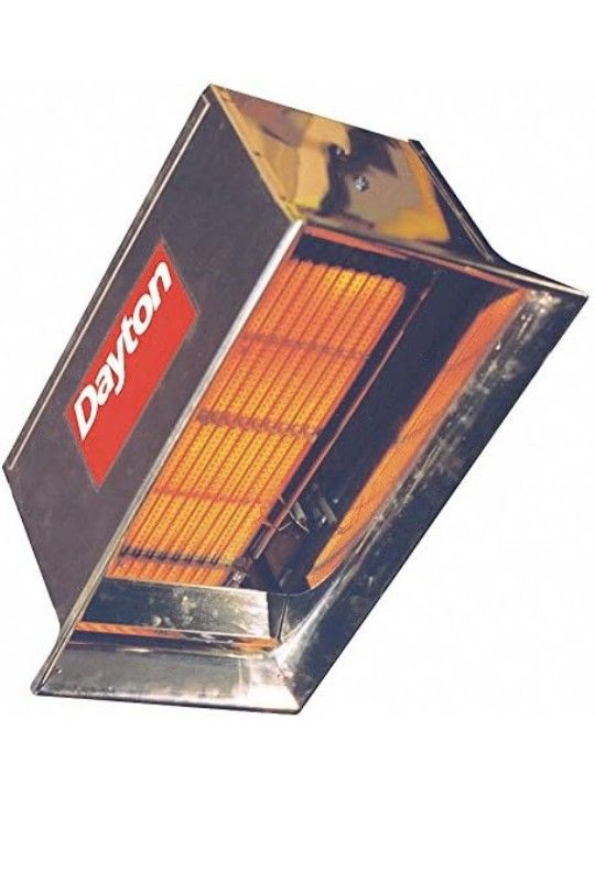 Dayton Commercial Infrared Heater, LP, BtuH Input 30,000, 1/2" NPT, 120VAC