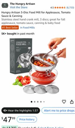 New Stainless Steel Hand Crank Food Mill