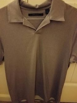 Perry Ellis brand Men's short sleeve collared shirt, size Large