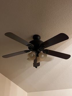 Two Dark Brown Ceiling Fans
