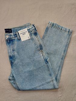 A&F Loose Carpenter Jeans 34W 30L