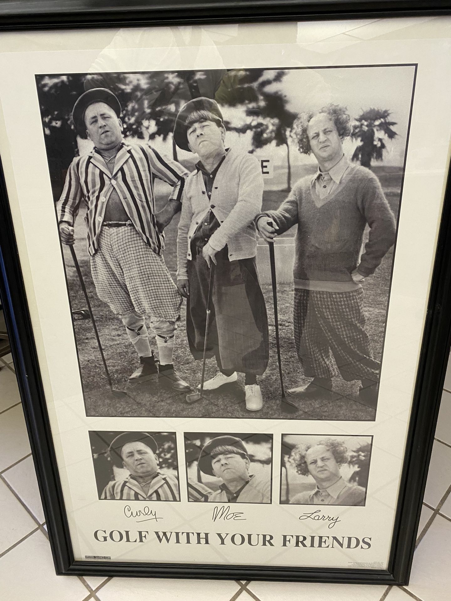 3 Stooges Golf Poster