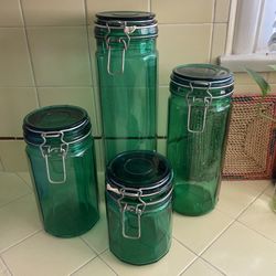 Vintage Glass Canisters 