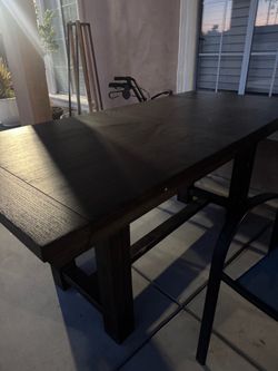 Wooden table + 8 chair set