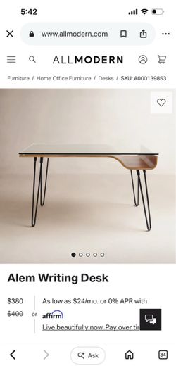 Alem Writing Desk from All Modern