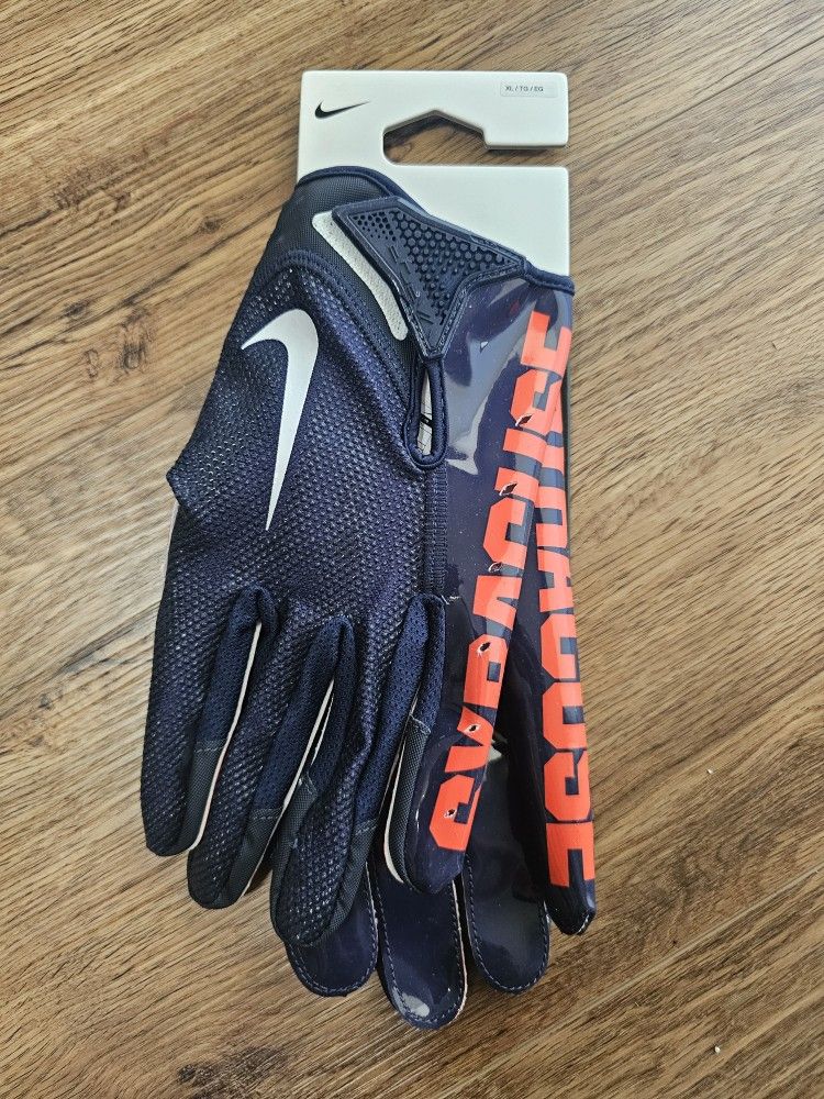 Nike Vapor Jet Gloves Syracuse 7.0 PE Team Football NCAA...