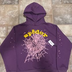 Purple Spider Hoodie Size L