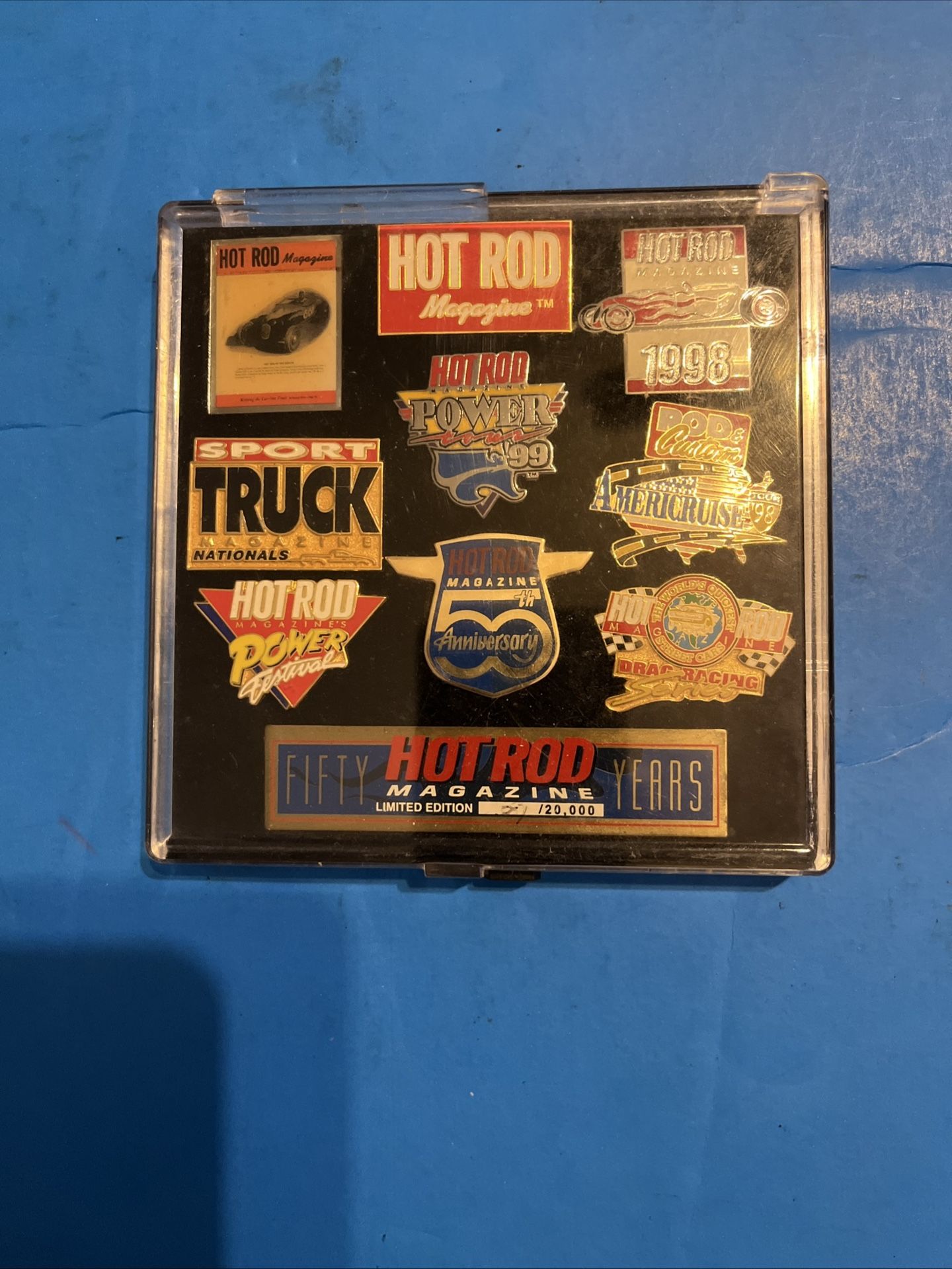 Rare perfect condition Hot Rod 50th Anniversary Pin 10 pieces Set limited