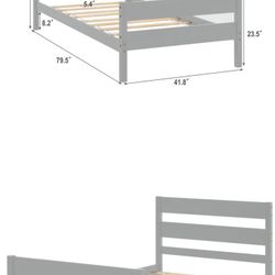 Twin Bed GREY Frame