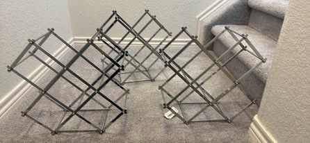 3 Collapsible Metal Wine Racks