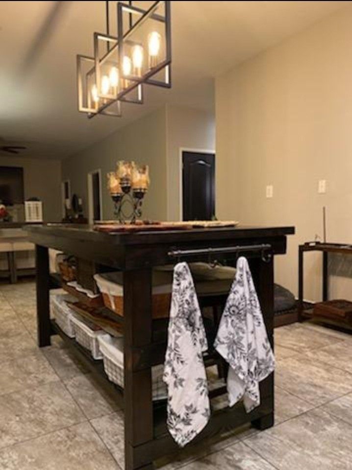Rustic Finish Kitchen Islands.
