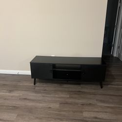  Sleek Black TV Stand – Modern & Like New 