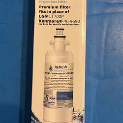 New Refresh Replacement Water Filter R-9690 Refrigerator for LG/Kenmore, Sealed