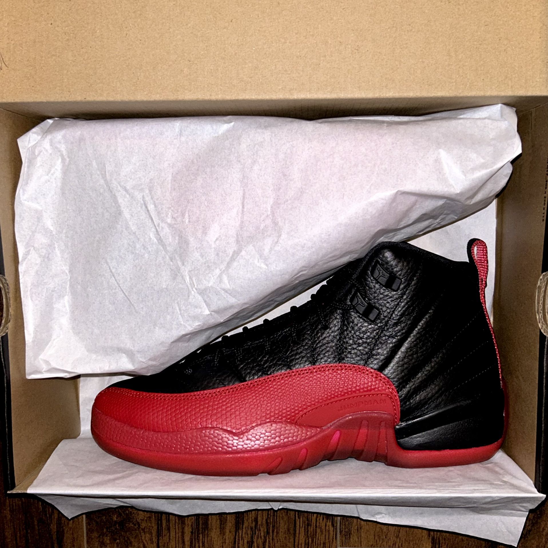 Brand New Jordan 12 Retro “Flu Game” (2025) (GS) Size 6.5Y/Womens Size 8 and Size 7Y/Womens size 8.5