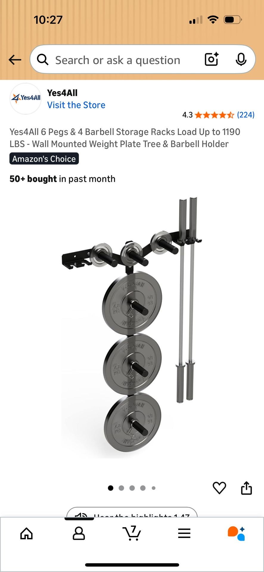 Wall Weight Rack