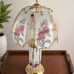 Floral Glass Lamp