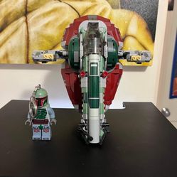 LEGO Star Wars Boba Fett Starship 75312 With Boba Fett Minifigure & Star Wars LEGO Boba Fett LED LITE Key Chain