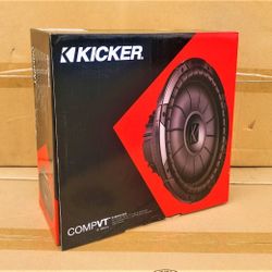 🚨 No Credit Needed 🚨 Kicker CompVT 43CVT124 Bass Speaker 12" 4-Ohm Shallow Subwoofer 800 Watts 🚨 Payment Options Available 🚨 