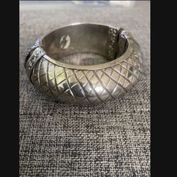 Vintage Handcrafted  Silver Bangle Bracelet 