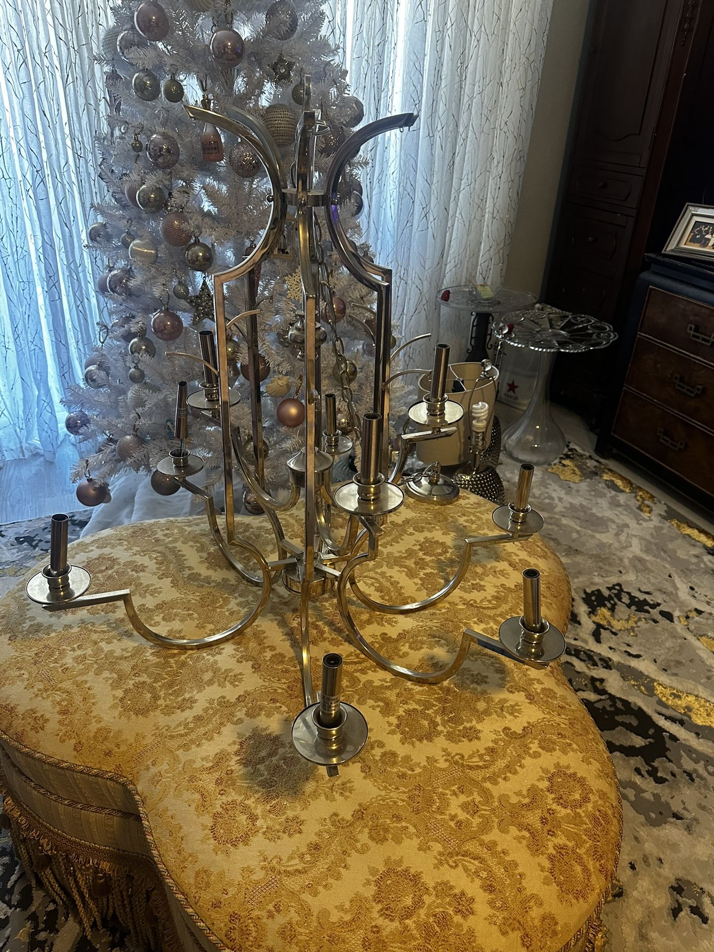 Beautiful chrome/silver chandelier