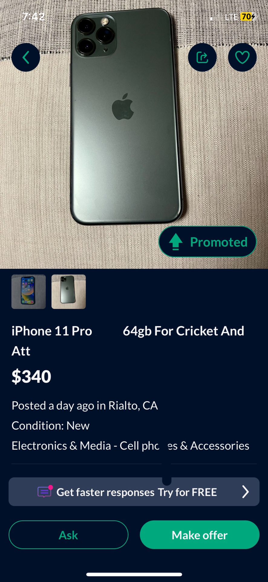 iPhone 11 Pro For Cricket And Att