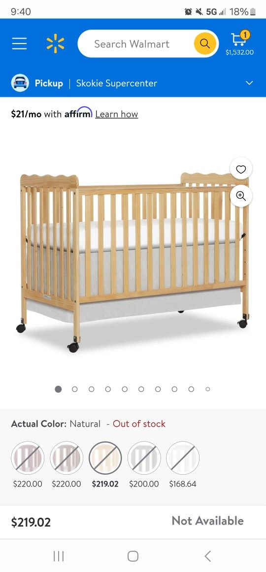 🔥NEW🔥 Dream On Me Classic in Convertible Crib Natural