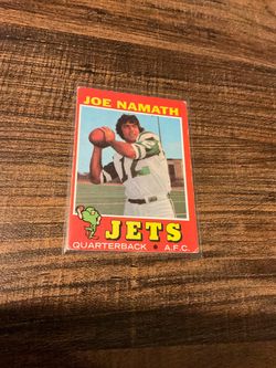 1971 Topps Joe Namath football card New York Jets Legend HOF