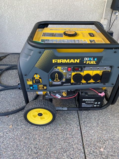 Firman Gas Generator With . 50 Feet 220 Volt Cable 