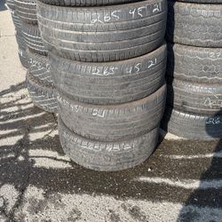 265/45R21 Used Tire For 55 Installed Balance 