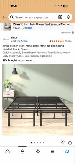 Zinus metal bed frame queen