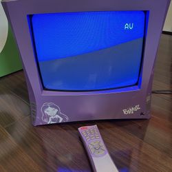 BRATZ TV Vintage 13" CRT Television MGA 2005 Purple Tested & Working With Remote