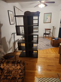 Large 5ft Mcm Style Curio Cabinet