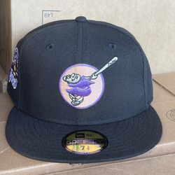 New Era San Diego Padres Fitted 59Fifty Hat 2024 Coral And Electric Purple Swinging Friar Exclusive Edition 5950 Cap