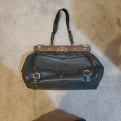 Salvatore Ferragamo Gancini Leather Frame Satchel / Doctor Bag