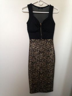 Black & gold dress