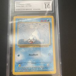 Pokemon- “CGC 10” Seel (Base Set Unlimited Shadowless)