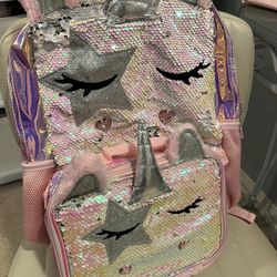 New Unicorn Backpack With Lunch Bag