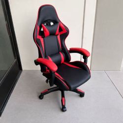 New In Box Reclining Gaming Gamer Office Computer Ergonomic Chair Black Red Accent 
