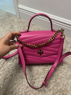 Tory Burch Kira Chevron Top-handle Satchel in Pink